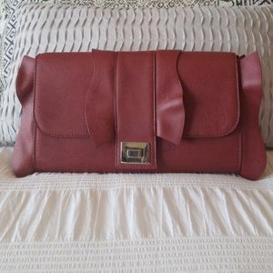 Burgundy clutch/crossbody